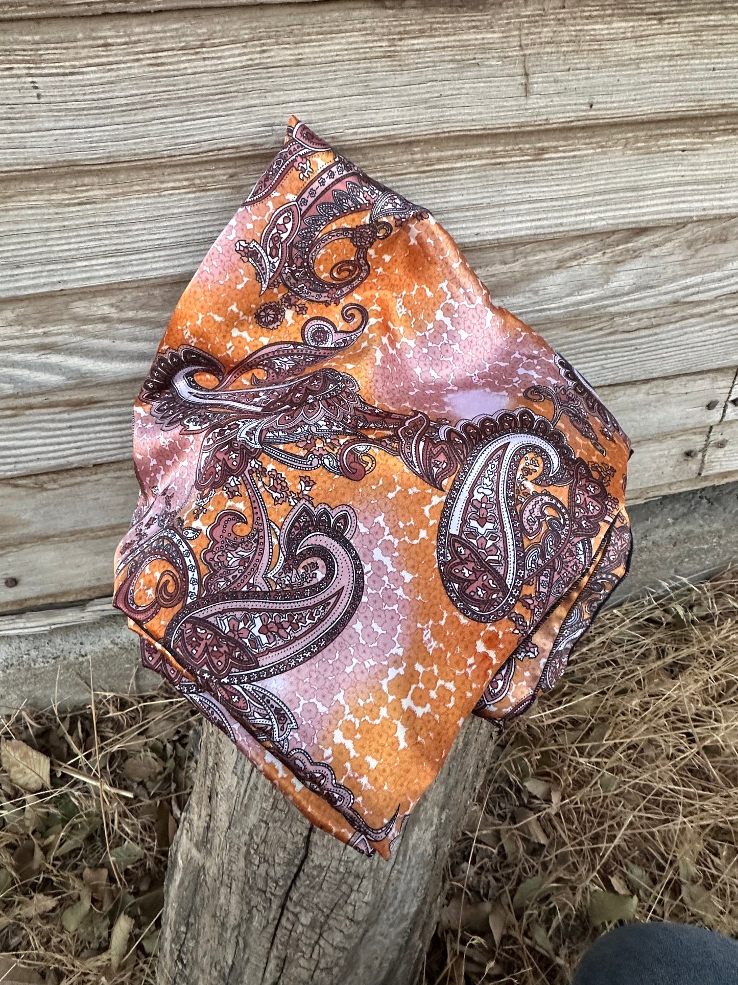 Orange paisley
