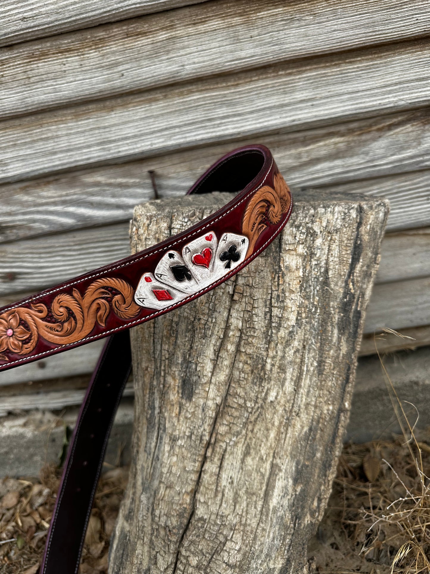 Red Vegas theme belt