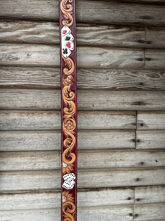 Red Vegas theme belt