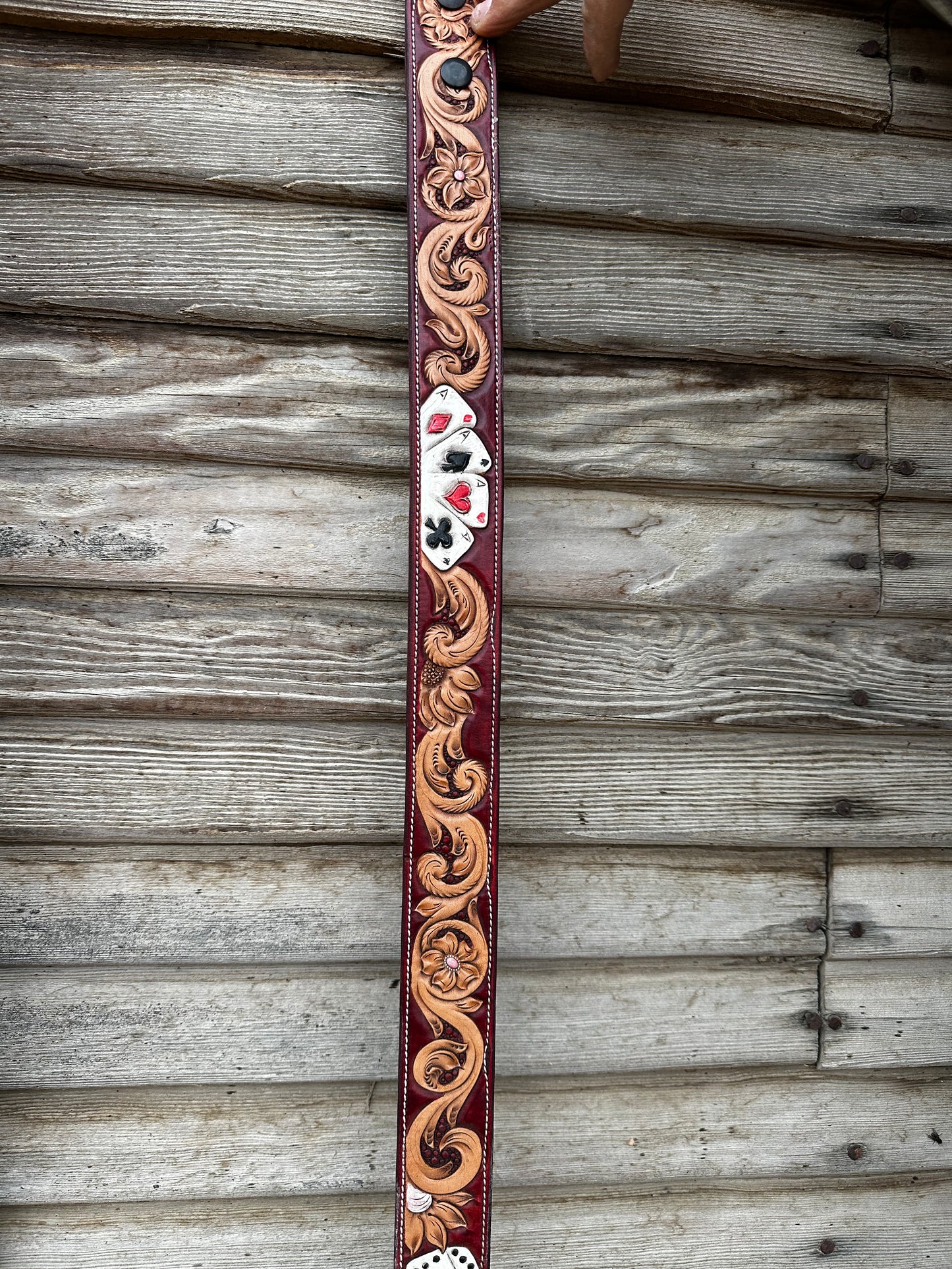 Red Vegas theme belt